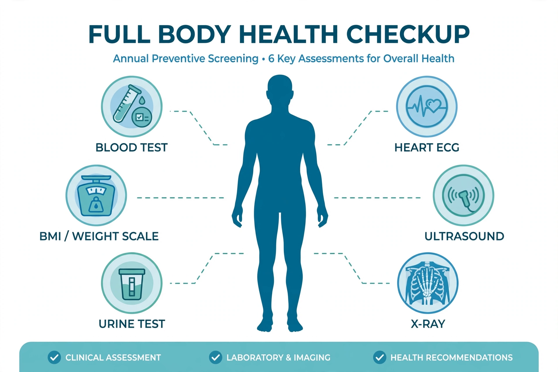 Full body health checkup infographic